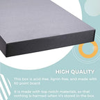 Golden State Art, Drop Front Archival Storage Box, Gray, 20.75x24.75x3 Inch - Image 4