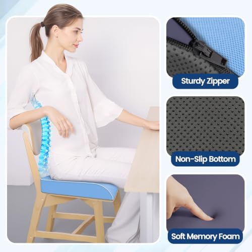 SweetSlubr Seat Cushion, Chair Pad, Memory Foam Tailbone Pain Relief - Image 5