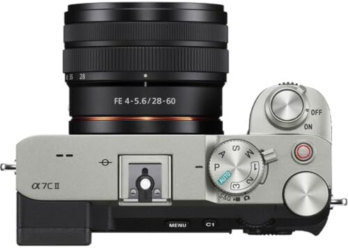 Sony a7C II Mirrorless Camera with 28-60mm Lens | Silver Bundle with 64GB Memory Card + Battery and Charger + Screen Protectors + Cleaning Cloth (7 Items) - Image 4