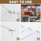 Shimeyao 200 Pcs Peg Board Hooks Stainless Steel Pegs,12 Inch,Silver - Image 6