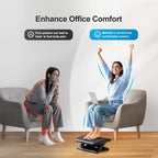HUANUO Foot Rest for Under Desk at Work, Adjustable Footrest with Massage Texture and Roller, Ergonomic Foot Stool with 3 Height Position, 30 Degree Tilt Angle Adjustment for Home, Office - Image 2