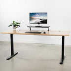 VIVO Black Clamp-on Small 26 inch Ergonomic Desk Shelf, Single Computer Monitor Stand Riser - Desk Organizer Holds 1 Screen or Laptop STAND-SHELF24B - Image 5