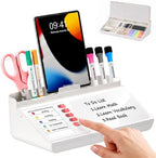 Desk Organizer Dry Erase Desktop Whiteboard with Storage, to Do List Board by Home