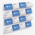 HIIMIEI Business Card Holder for Wall: Acrylic Gift Card Holder Wall Mount, 4 Pack Clear Hanging Rack Card Holder Display, Horizontal Multiple Business Card Holder Organizer for Office (16 Slots) by HIIMIEI