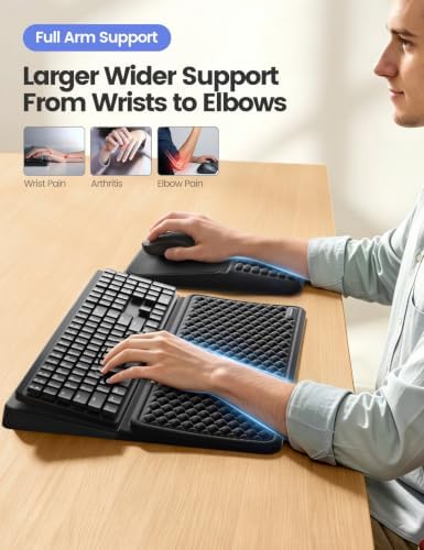 Vaydeer Keyboard Stand and Mouse Pad Set, Ergonomic Elbow Support Pad - Image 2