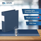 Premium Economy 3-Ring Binder, Spine Label, 2" Round Rings, Navy Blue, 6 Pk - Image 6