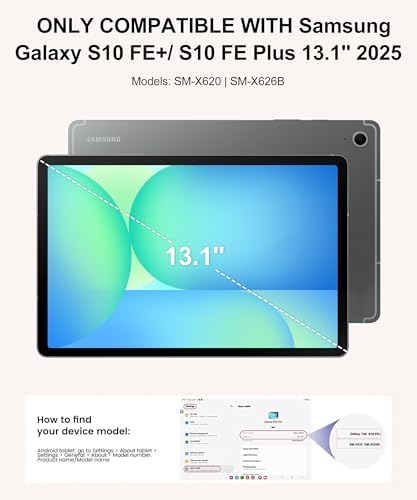 Keyboard Case for Samsung Galaxy Tab S10 FE+ Plus 13.1'' 2025 Detachable Wireless Keyboard for Galaxy Tablet S10FE+ Case with S Pen Holder, Protective Folio for Samsung Tab S10 FE Plus Keypad, Grey - Image 2