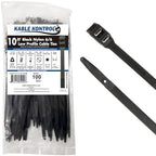 Kable Kontrol Low-Profile Cable Ties 10 Inch 100 Pcs, 120 Lbs Test - Black by KABLEKONTROL%C2%AE