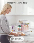 Vtopmart Clear Stackable Storage Drawers Set of 5, Plastic Organizer Bins - Image 5