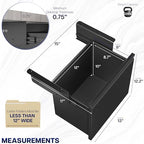 VIVO Black Under Desk Filing Cabinet, MOUNT-FCD1S-B - Image 2