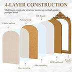 Wonderjune Linen Display Pinboard, Arch, 20'' X 30'', French Gold - Image 4