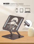Z-Shaped Laptop Stand for Desk Fits 10"-16" Notebook Coffee Brown - Image 6