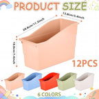 CHUNNIN 12 Pack Boho Book Bins Magazine and File Holders for Classroom - Image 2