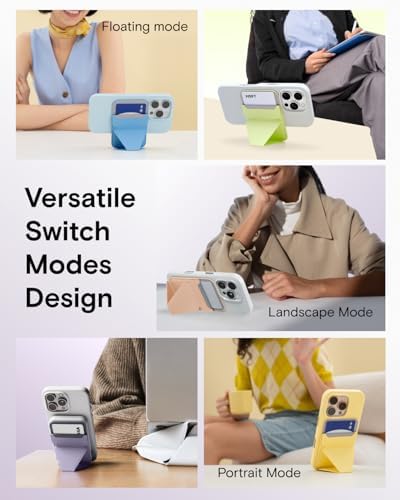 MOFT Magnetic Wallet Stand Compatible with iPhone 17/16/15/14/13/12 Series, Angle Adjustment & Magsafe Compatible MOVAS Phone Stand,Aqua - Image 5