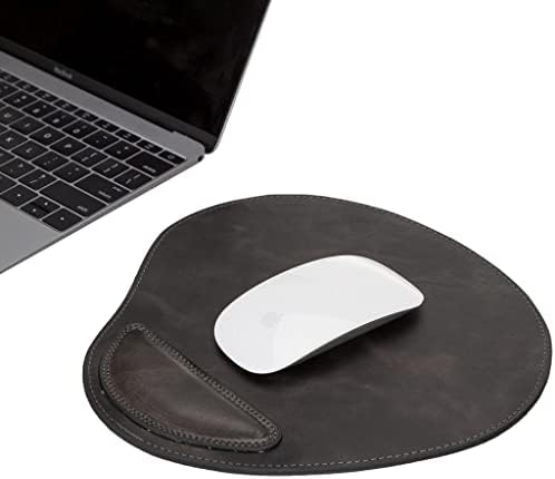 HARDISTON Genuine Leather Mouse Pad with Wrist Support & Non-Slip Base, Desk Home Office Gaming Laptop Computer Accessories Waterproof Mousepad with Wrist Rest (Black) - Image 5