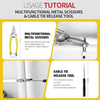 106PCS Heavy Duty 304 Stainless Steel Cable Tie Gun Kit, Includes 100PCS 11.8 Inch Metal Zip Ties, Self-Locking, UV & Corrosion Resistant, for Fence, Exhaust Pipe, Chicken Coop, Farm Use - Image 6