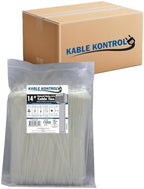 Kable Kontrol Cable Zip Ties, 14 Inch, 6000 Pcs, 50lbs Test, Natural White by KABLEKONTROL%C2%AE