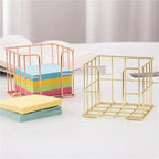 3pcs Iron Mesh Note Holder Box for Desk Organization, Gold/Black/Rose Gold - Image 5