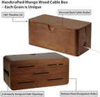 ZhiYo Wood Cable Management Box, Large Cord Organizer Box for Power Strip - Image 4