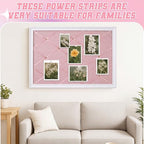 DoubleFill White Bulletin Board 21"×27" Linen Fabric Decorative Board Hanging Memo Boards for Women Large Cork Bulletin Boards for Home Office with 20 Pushpins - Pink Linen with White Frame - Image 5
