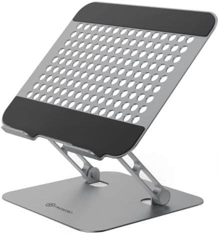 PHIXERO Height Adjustable Laptop Stand, Aluminum Laptop Riser Gray WS1 by PHIXERO