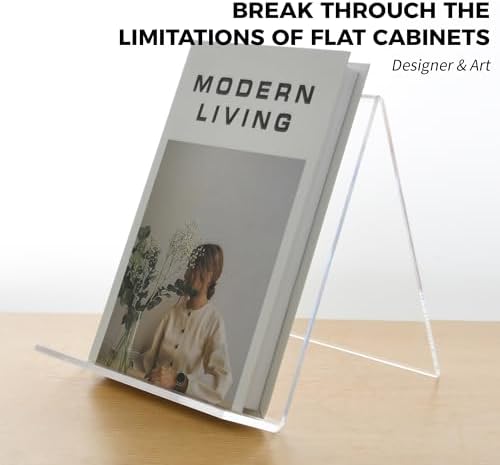 Acrylic Book Stand, Book Display Holder 8.5 x 11, Clear Acrylic Display Easel Transparent Display Stand Holder Tablet Holder for Album, CD, Magazine, Picture, Plate, Artworks, Phone, (2-PACK) - Image 3