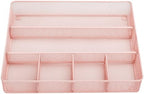 Annova Desk Top Organizer Tray for Office Organization - Metal Mesh - Storage Tray with Dividers for Pens, Desktop Accessories, Bathroom, Kitchen, Makeup and Office Supplies (Large, Light Pink) - Image 3