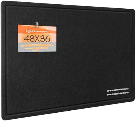 Felt Bulletin Board 48x36 inches, Decorative Pin Board for Home & Office by Lightomorrow