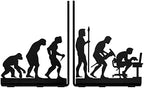 Human Evolution Decorative Metal Bookends for Heavy Books and Library - Image 2