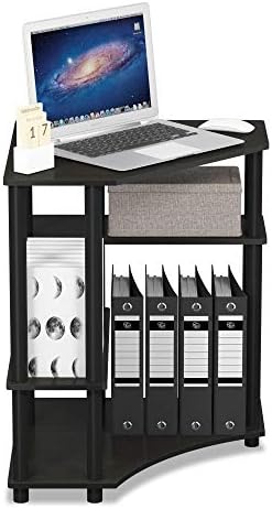 Furinno Turn-N-Tube Toolless Corner Desk, Gaming Desk, Espresso - Image 6
