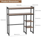 Aetheris Desktop Organizer Shelf, 30" Wooden Office Storage Rack, Display Shelf Rack, 5 Tier Desktop Display Rac, Desk Shelf, Desk Hutch for Computer Monitor (Brown) - Image 3