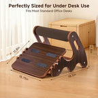Wood Foot Rest for Under Desk at Work,Adjustable Rocking Foot Stool with 3 Height Positions,Soft Crossbar & Anti-Slip Surface, Ergonomic Wooden Footrest for Improved Posture, Home & Office - Image 6
