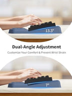 3-in-1 Ergonomic Keyboard Stand with Wrist Rest & Mouse Pad Set, Blue - Image 3