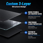 Glass Gaming Mouse Pad, 5.0 Nano Etched Surface, Custom PU Non Slip Base, Esports Level Speed & Precision, Tempered Glass, Waterproof & Durable, 490mm*420mm Large Size for FPS Gaming (Snow Mountains) - Image 5
