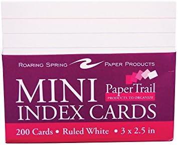 Roaring Spring PaperTrail Ruled Index Cards (200 Count), 1 Case (36 Packs), 3" x 2.5", White - Image 2