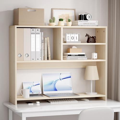 Jerry & Maggie 4-Tier Desktop Bookshelf Organizer White Wood 38 in by JERRYMAGGIE