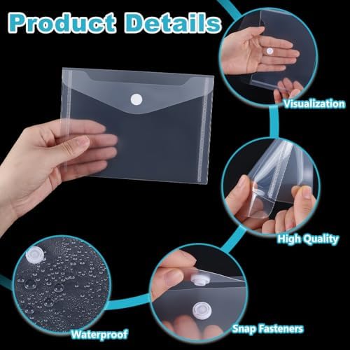 120 Pack Stamp and Die Storage Pockets, Small Plastic Envelopes - Image 5