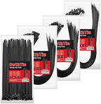 BethTie 300 Pcs Black Zip Ties Assorted Sizes 12"+20"+26"+36" 220 LBS by Youroutdoorcompanion