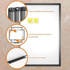 VIZ-PRO Magnetic Dry Erase Board, 48 x 24 Inches, Black Aluminium Frame - Image 4