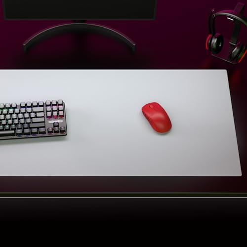 Pulsar - Superglide Premium Glass Mouse Pad XXL ALUMINO-Silicate Glass Surface Anti-Slip Fully Molded high-Density Silicone Rubber 38.5in x 16.5in (XXL, White) - Image 7