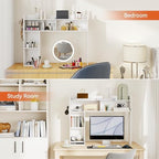 ELECWISH Desktop Bookshelf, Desk Shelf for Computer Desk, 33.46”, 5 Tier - Image 6
