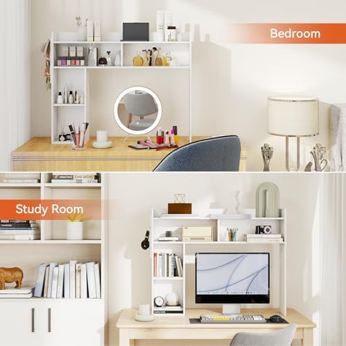 ELECWISH Desktop Bookshelf, Desk Shelf for Computer Desk, 33.46”, 5 Tier - Image 6