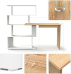 Mondeer 41.7" L-Shaped Desk with 4-Tier Shelves for Home Office - Image 5