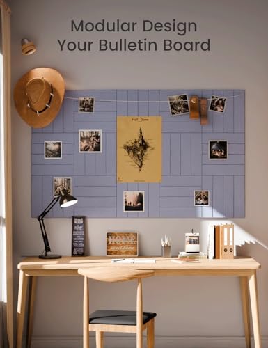 Fluxynara 48" x 36" Large Felt Bulletin Board，Lavender - Image 5