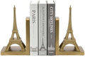 Eiffel Tower Decorative Bookends, Vintage Gold Book Ends for Shelves by Home