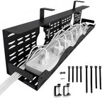 Under Desk Cable Management Tray, Expandable Metal Organizer - Image 2