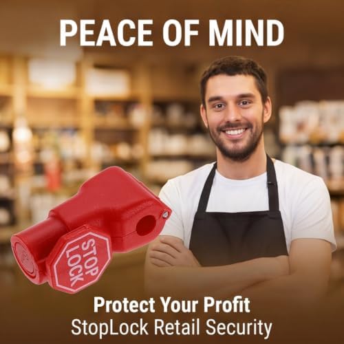 DTGN 150Pcs 6mm Magnetic Peg Hook Locks ABS Plastic, Red - Image 7