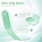 Ospelelf Mouse Pad with Wrist Rest Set Gel Ergonomic Keyboard Wrist Support Anti-Slip Rubber Bottom Office Women Desk Accessories for Computer, Laptop and Gaming, Green - Image 4