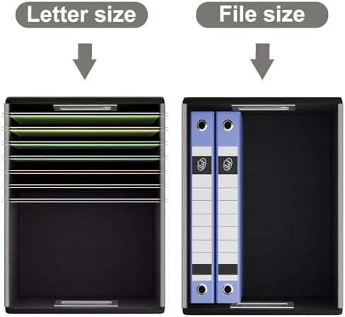 Foldable File Organizer Box with Lids (4 Pack, Dark Gray, Leather) - Image 4