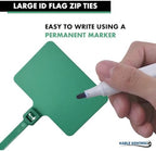 Kable Kontrol Cable Marker Identification Zip Ties 9 Inch 100 Pcs – Green - Image 3